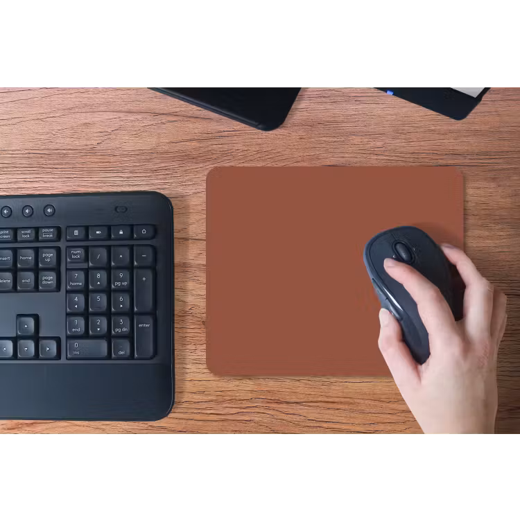 Burnt - Mahogany - Terracotta muismat rubber klein 262 -toetsenbord