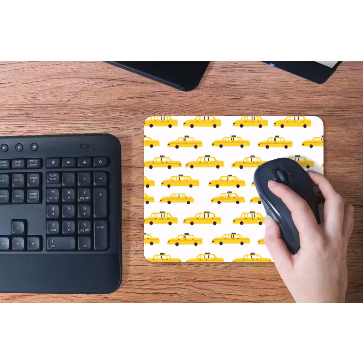 Taxi - Iconisch - Geel muismat rubber klein 262 -toetsenbord