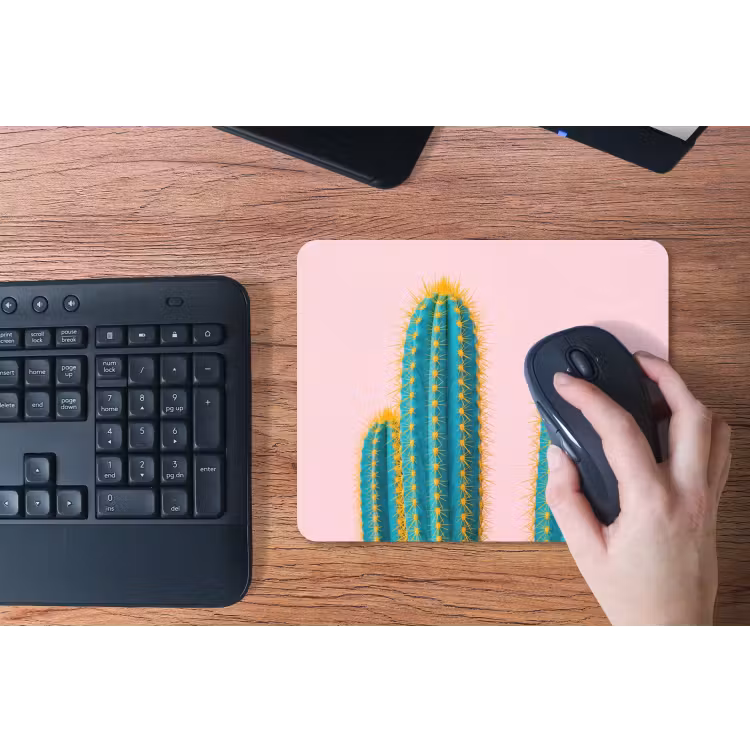 Cactussen - Modern - Pastel muismat rubber klein -toetsenbord
