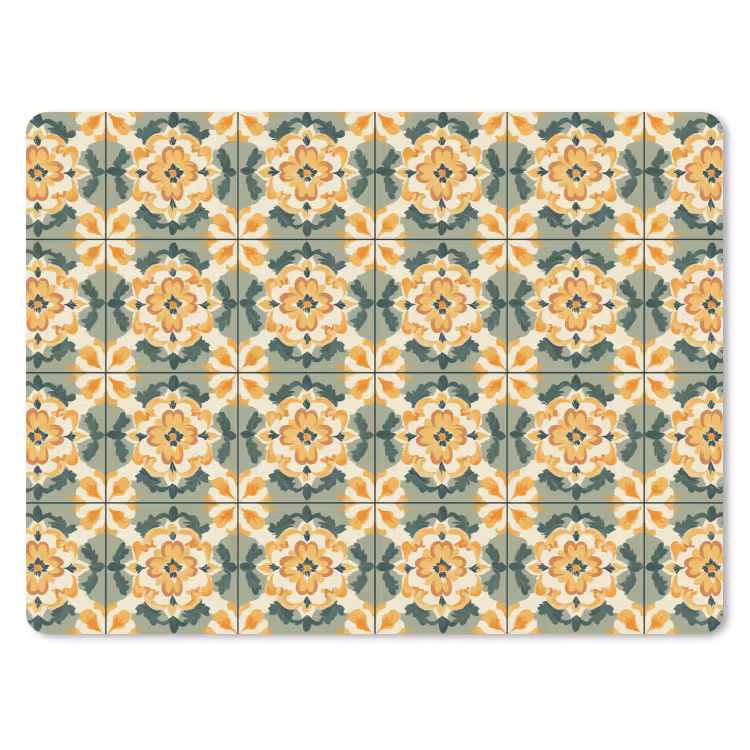 Keramiek - Verweerd - Kleurrijk muismat rubber klein 262 -3d