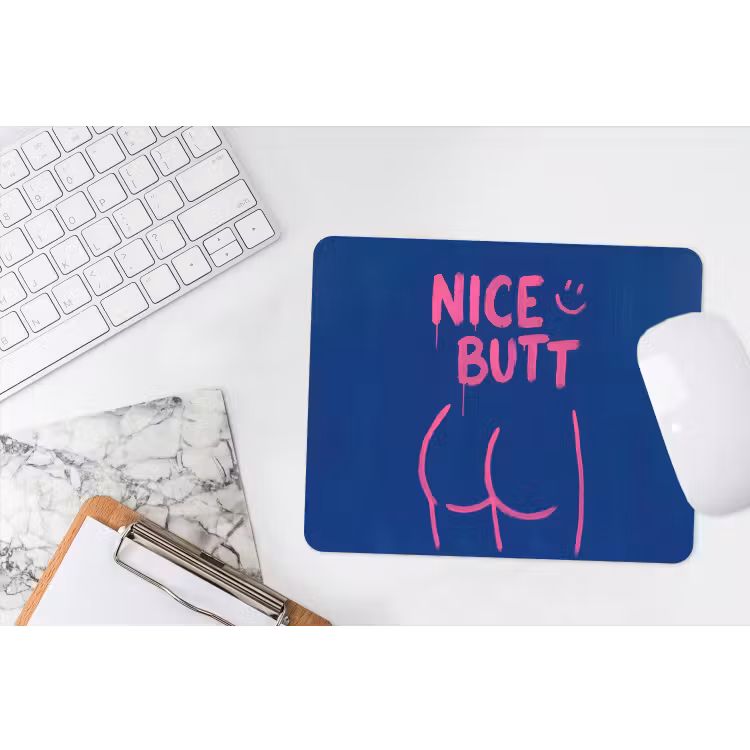 Brutaal - Grappig - Blauw muismat rubber klein -witbureau