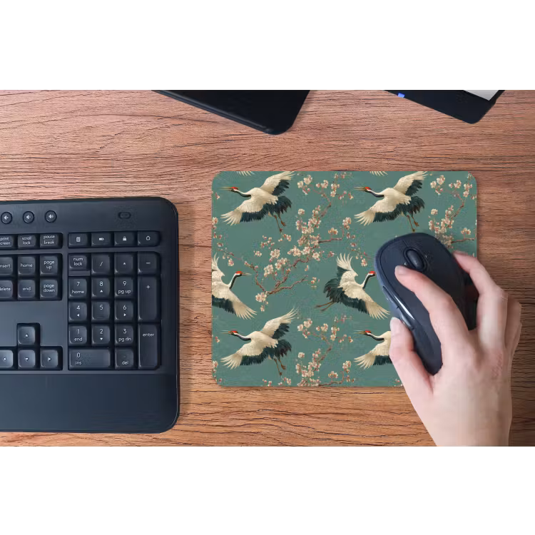 Kersenbloesem - Kraamvogels - Groen muismat rubber klein 262 -toetsenbord