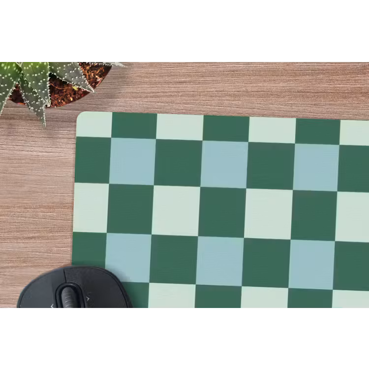 Schaakbord - Klassiek - Groen muismat rubber klein 262 -closeup