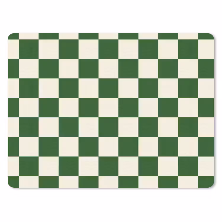 Schaakbord - Patroon - Groen muismat rubber klein 262 -3d