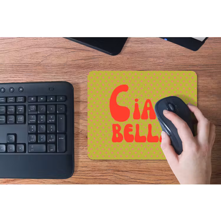 Ciao bella - Rood - Groen - Stippen muismat rubber klein -toetsenbord