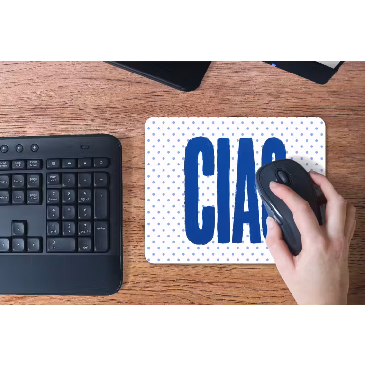 Ciao - Blauw - Stippen muismat rubber klein -toetsenbord