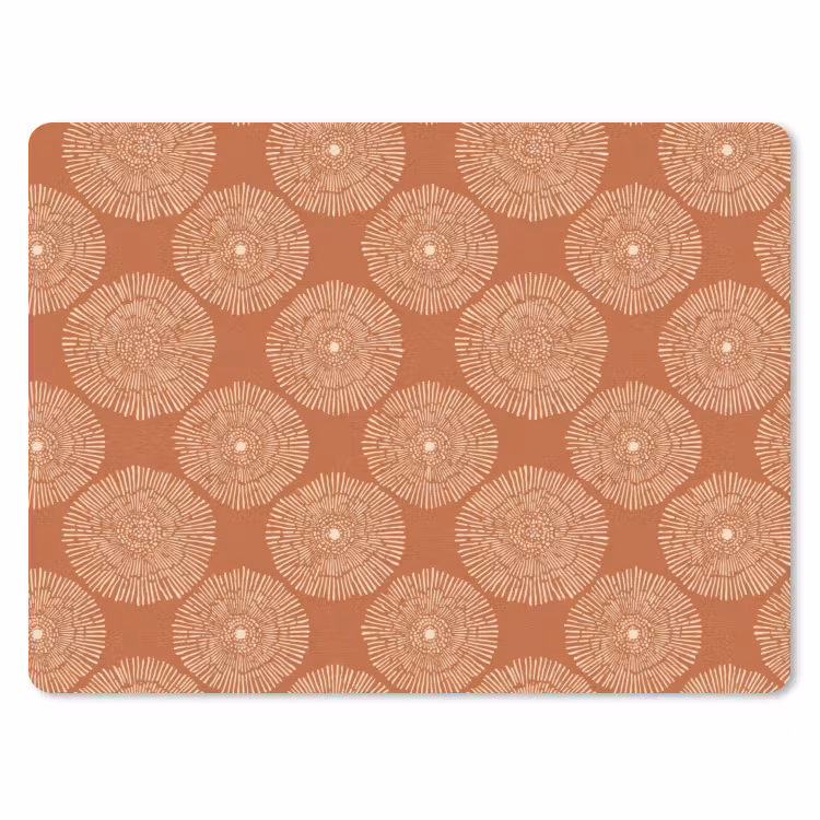 Cirkels - Grafisch - Patroon - Terracotta muismat rubber klein 262 -3d