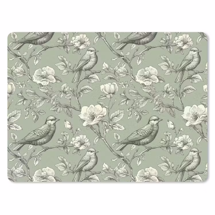 Klassiek - Botanisch - Groen muismat rubber klein 262 -3d