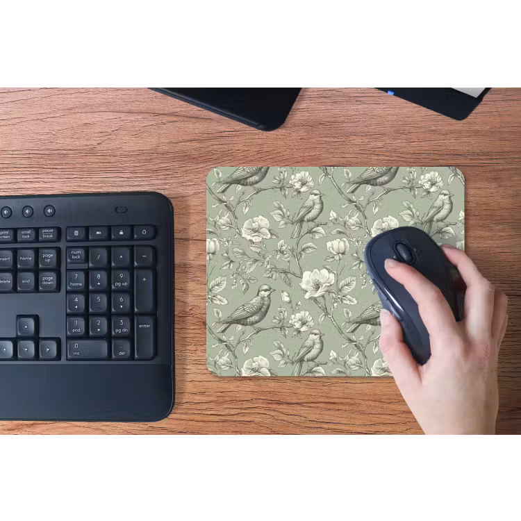 Klassiek - Botanisch - Groen muismat rubber klein 262 -toetsenbord