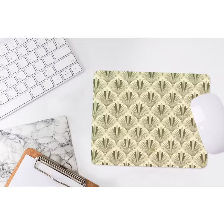 Klassiek - Waaier - Groen muismat rubber klein 262 -witbureau