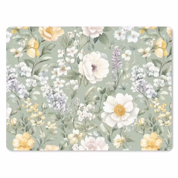 Klassiek - Bloemenpatroon - Kleurrijk muismat rubber klein 262 -3d