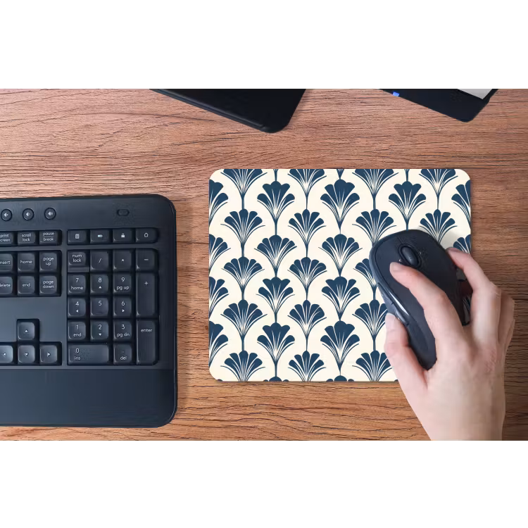 Klassiek - Motief - Blauw muismat rubber klein 262 -toetsenbord