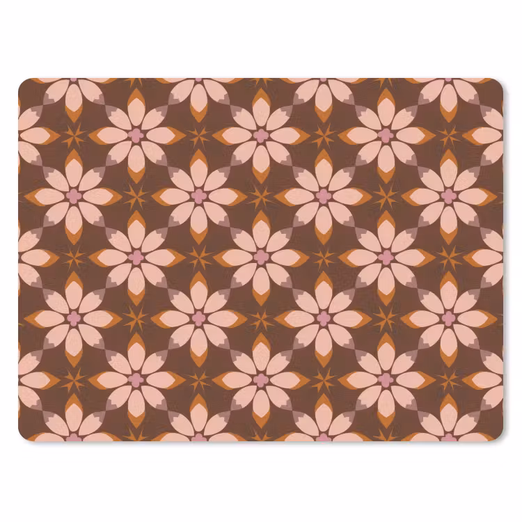 Klassiek - Retro - Bruin muismat rubber klein 262 -3d