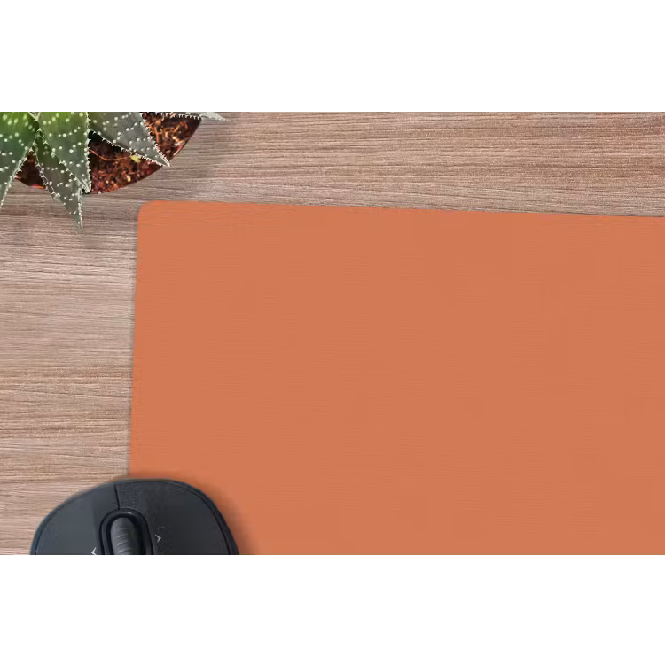 Classic - Terracotta - Oranje muismat rubber klein 262 -closeup