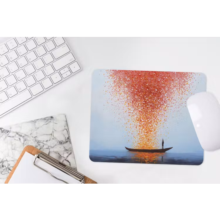 Wolk - Confetti - Boot - Wateroppervlakte muismat rubber klein -witbureau