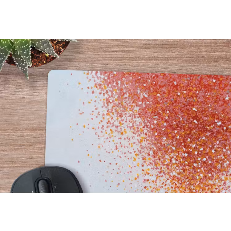 Wolk - Confetti - Boot - Wateroppervlakte muismat rubber klein -closeup
