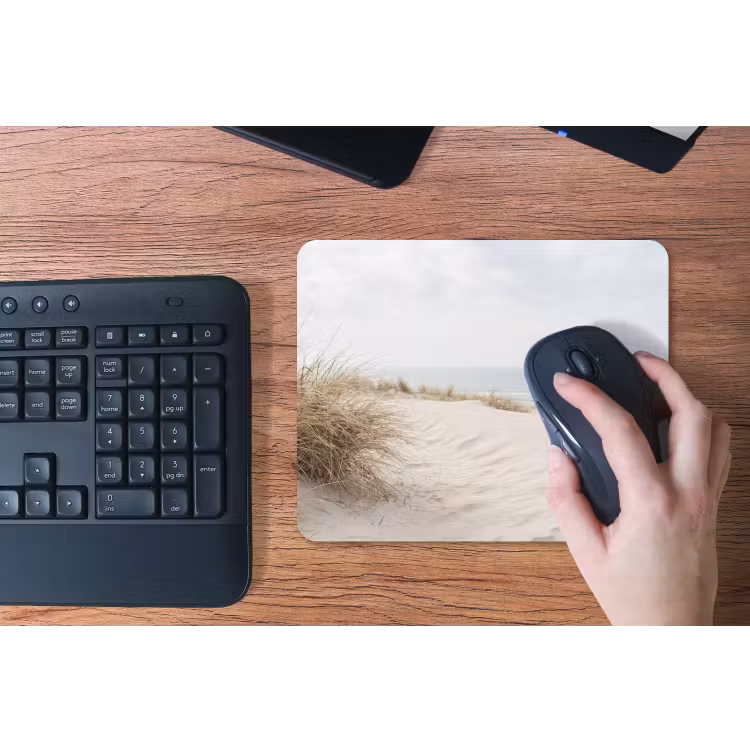 Wolken - Duinlandschap - Zand muismat rubber klein -toetsenbord