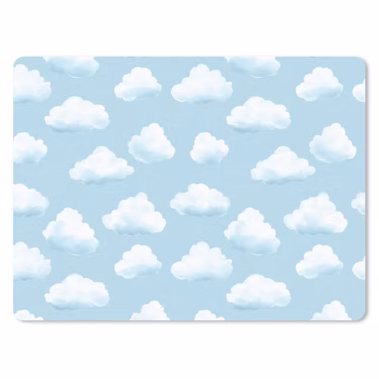 Wolken - Illustratie - Blauw muismat rubber klein 262 -3d