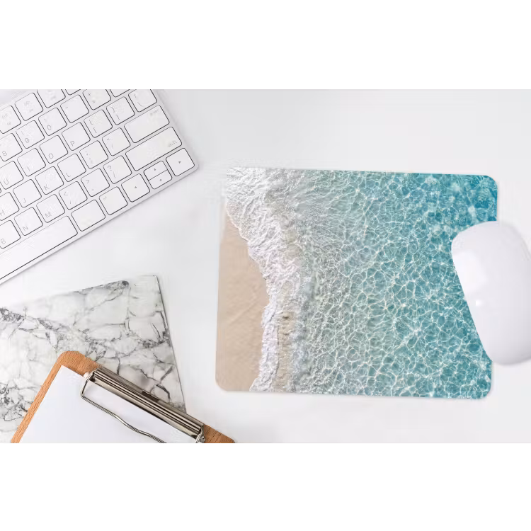 Kust - Zand - Blauw muismat rubber klein -witbureau