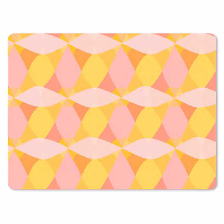 Kleurrijk - Ruitpatroon - Bladvormen muismat rubber klein 262 -3d