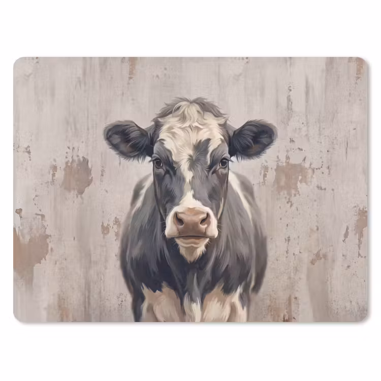 Koe - Portret - Dieren - Modern muismat rubber klein -3d