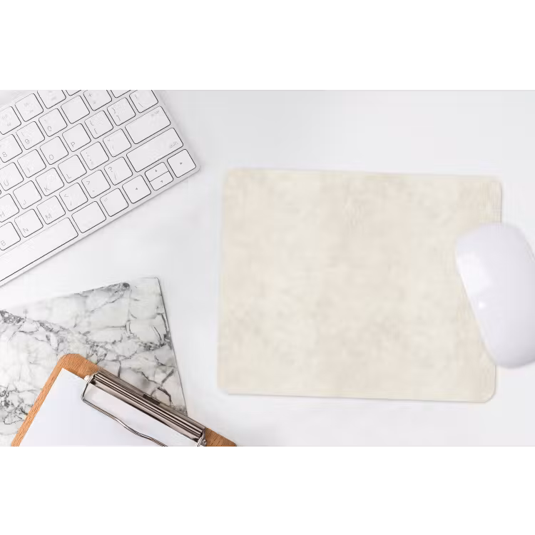 Crème - Egaal - Beton muismat rubber klein 262 -witbureau