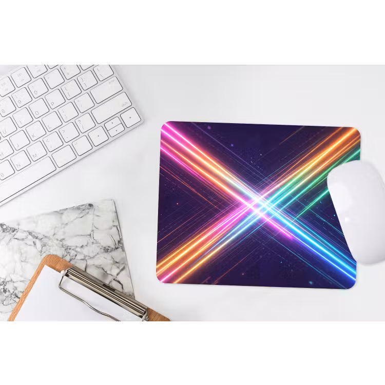 Kruisen - Lasterstralen - Neon muismat rubber klein -witbureau