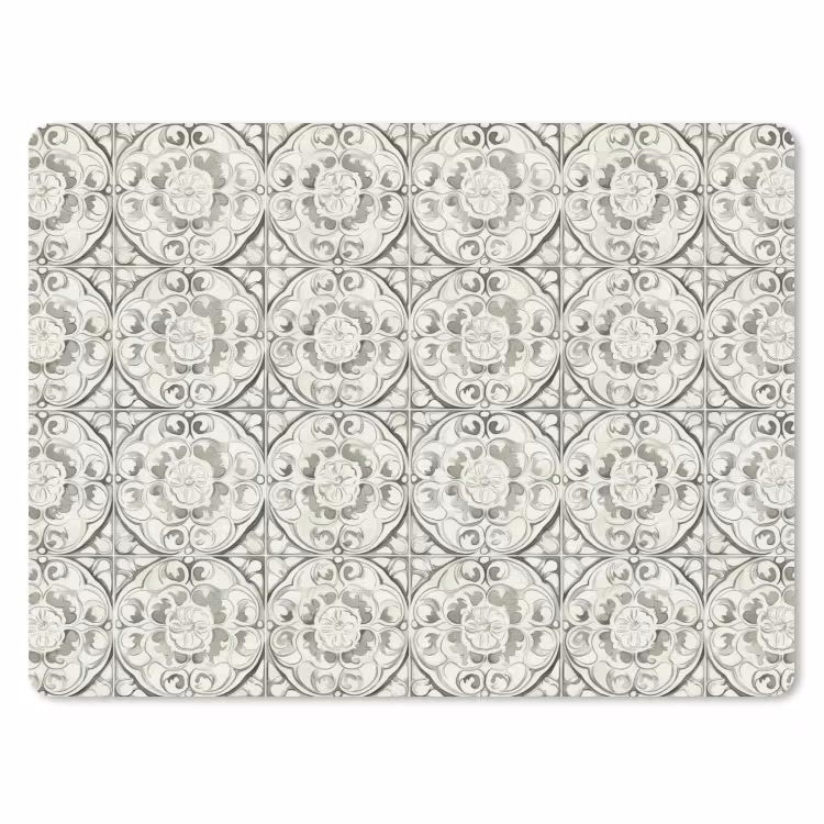 Krulornament - Tegel - Groen muismat rubber klein 262 -3d