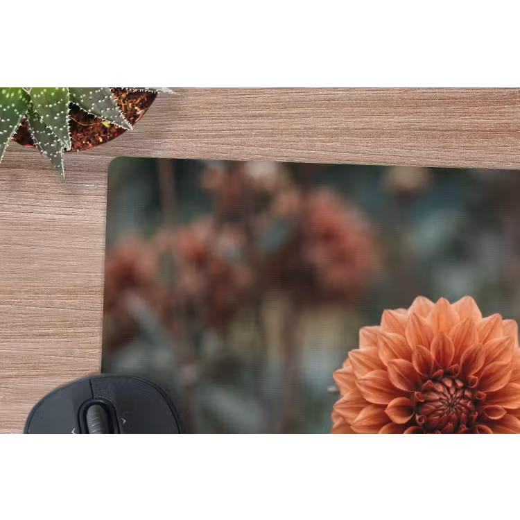 Dahlia - Bloem - Natuur - Sfeervol muismat rubber klein -closeup