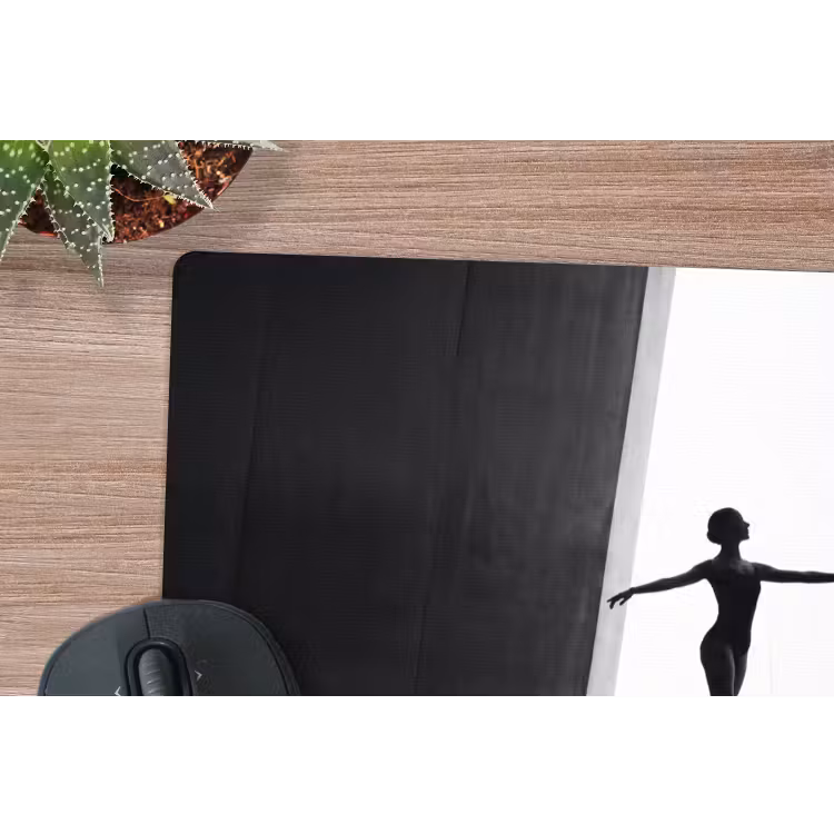 Danser - Silhouette - Kunst - Modern - Zwart-wit muismat rubber klein -closeup