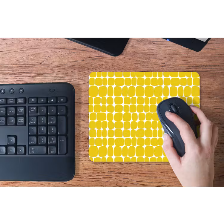 Stippen - Modern - Geel muismat rubber klein 262 -toetsenbord