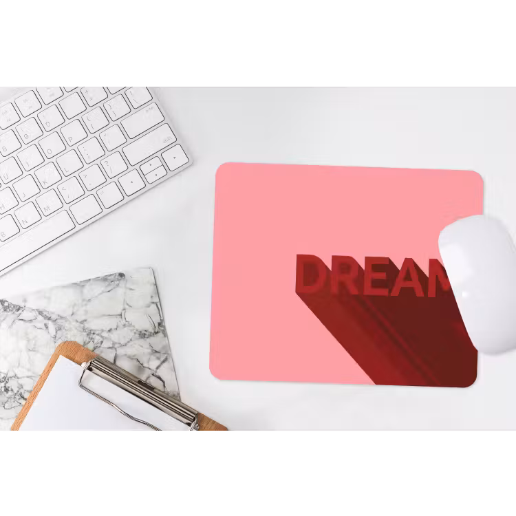 Dream - 3D - Rood - Roze muismat rubber klein -witbureau