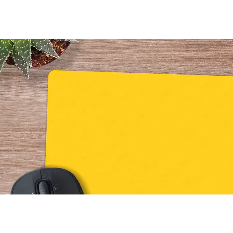 Dream big - Geel - Grafisch muismat rubber klein -closeup