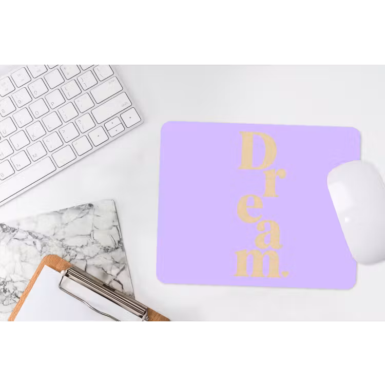 Dream - Paars - Typografisch muismat rubber klein -witbureau