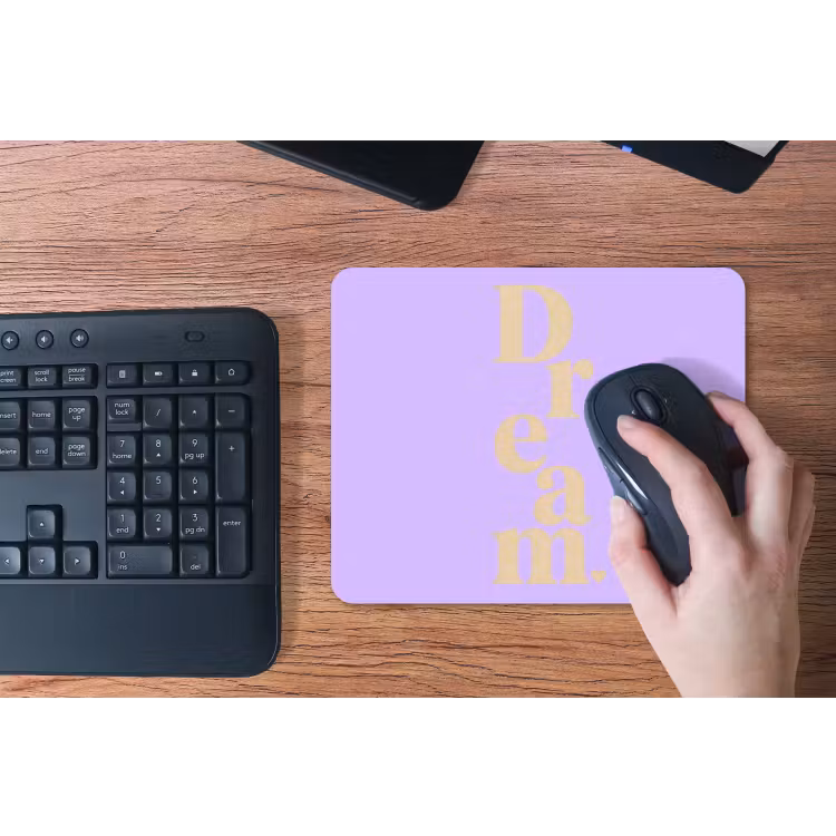 Dream - Paars - Typografisch muismat rubber klein -toetsenbord