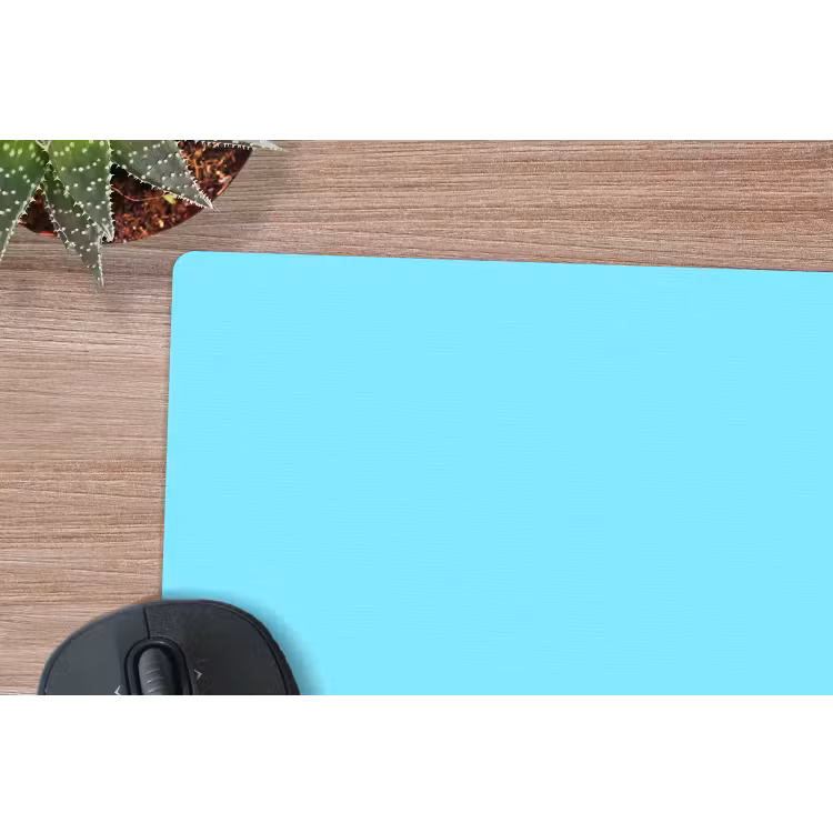 Electric - Cyan - Blauw muismat rubber klein 262 -closeup