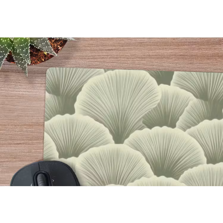 Waaier - Blad - Groen muismat rubber klein 262 -closeup