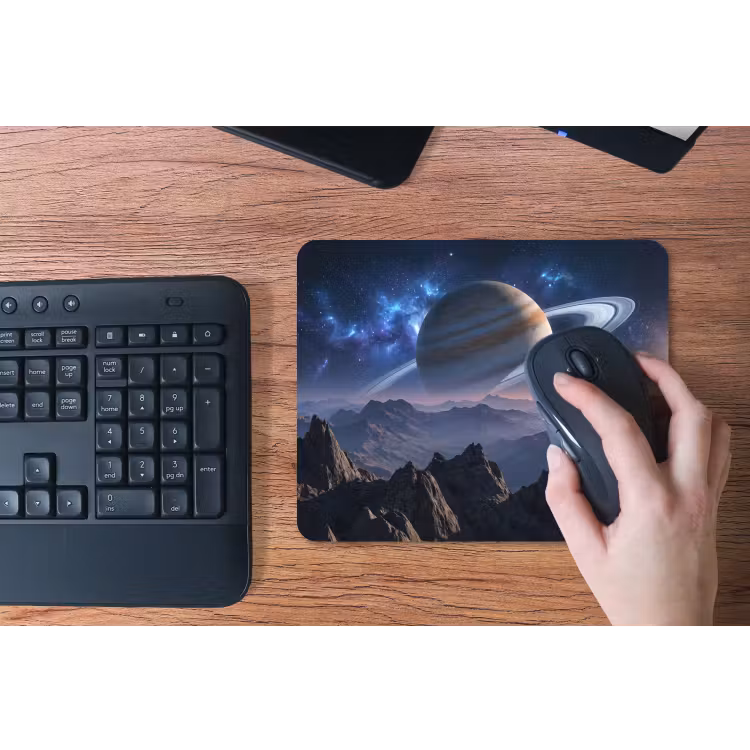 Fantasy - Kosmos - Landschap muismat rubber klein -toetsenbord