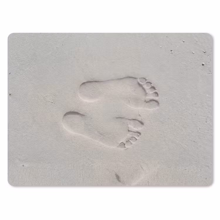 Voeten - Afdrukken - Zand muismat rubber klein -3d