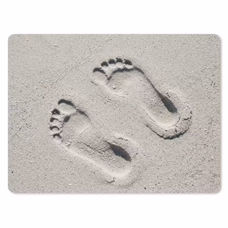 Voeten - Zand - Zee muismat rubber klein -3d