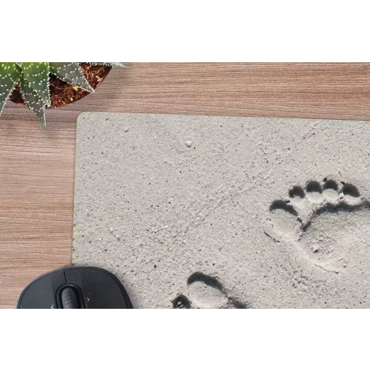 Voeten - Zand - Zee muismat rubber klein -closeup