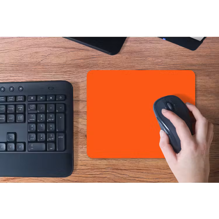Fiery - Tangerine - Oranje muismat rubber klein 262 -toetsenbord