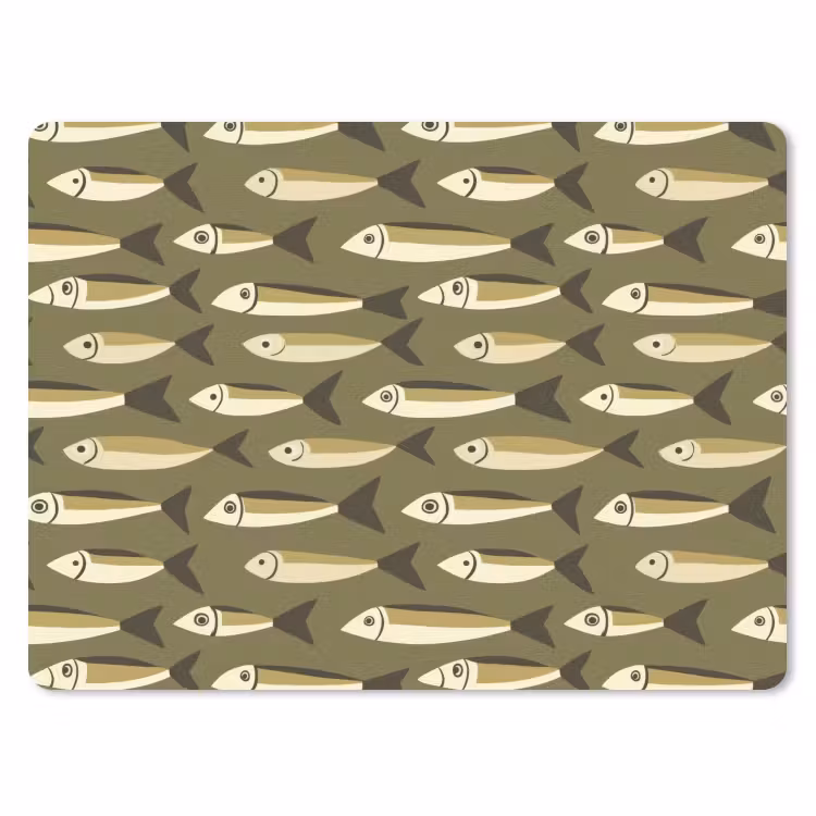 Vis - Patroon - Groen muismat rubber klein 262 -3d