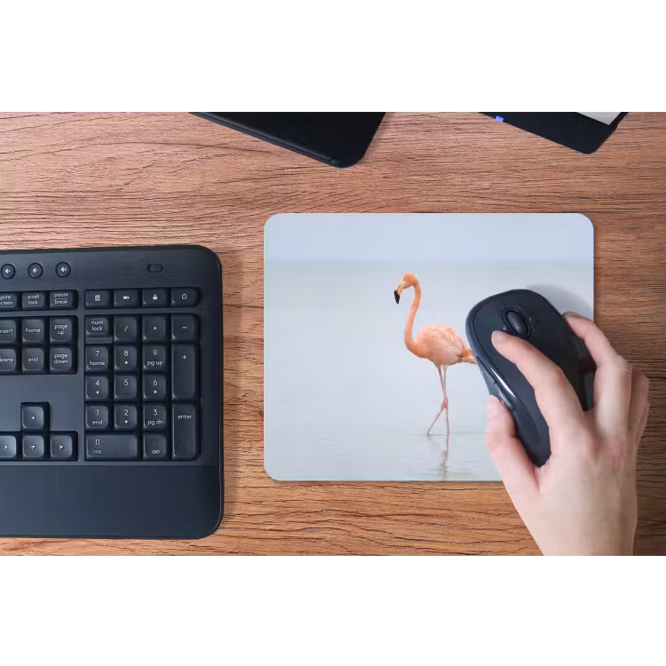 Flamingo - Zee - Roze muismat rubber klein -toetsenbord