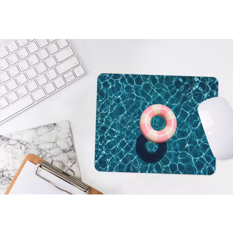Drijvend - Zwemband - Water muismat rubber klein -witbureau