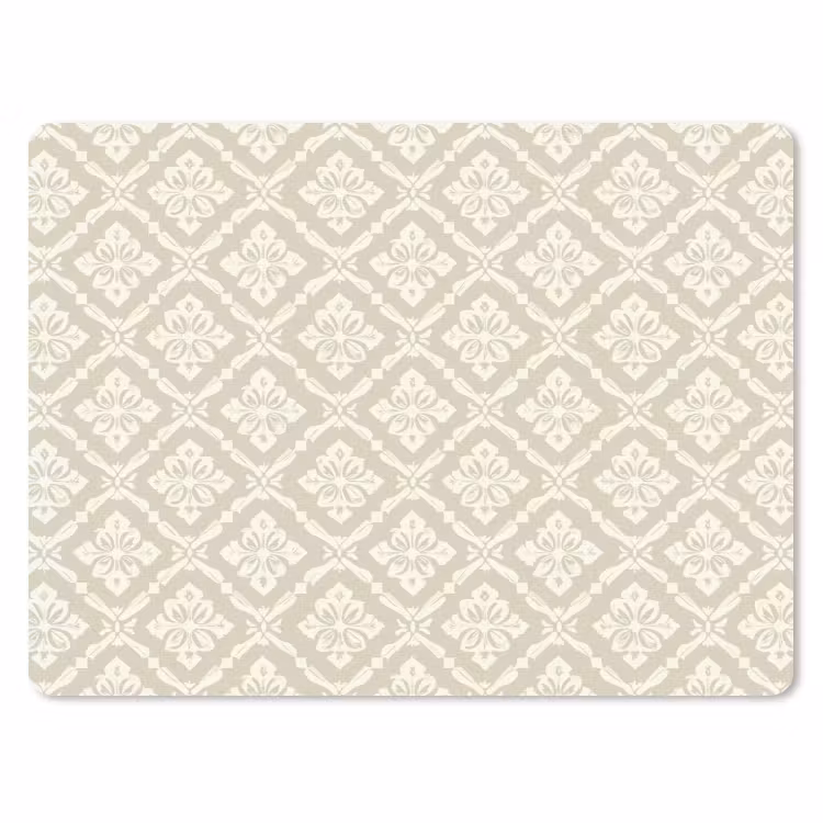 Floraal - Ornament - Beige muismat rubber klein 262 -3d
