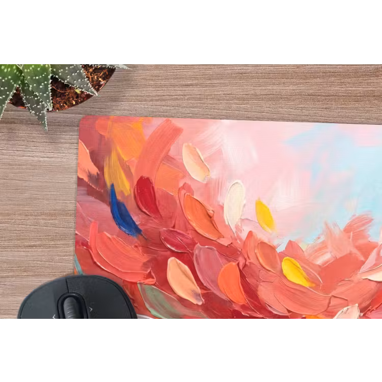 Bloemen - Abstract - Kunst - Modern muismat rubber klein -closeup