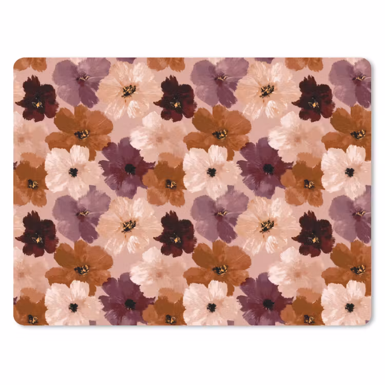 Bloemen - Abstract - Aardetinten muismat rubber klein 262 -3d