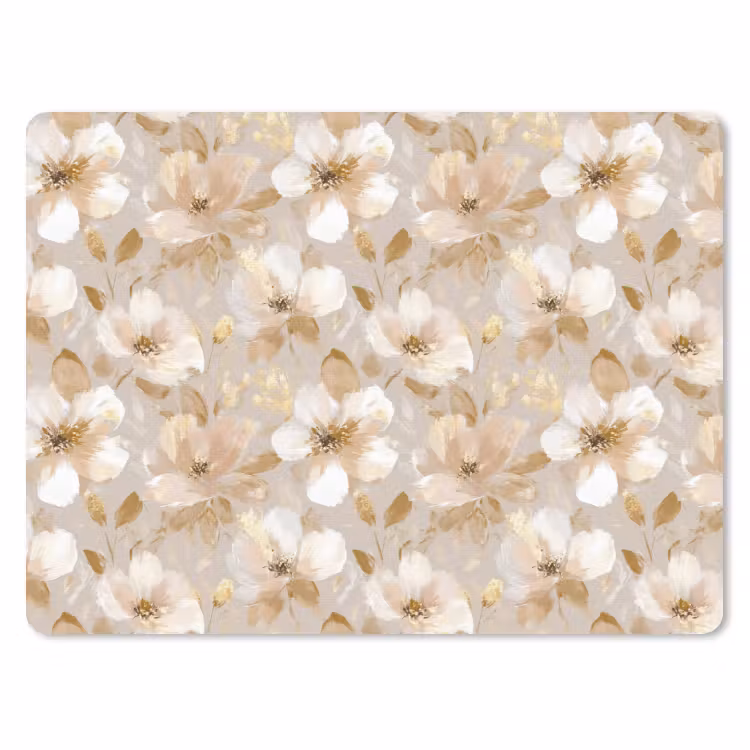 Bloemen - artistiek - Goud muismat rubber klein 262 -3d