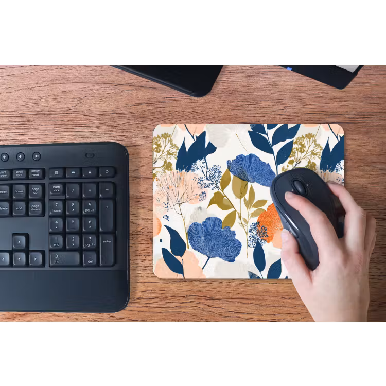 Bloemen - Botanisch - Kleurrijk muismat rubber klein 262 -toetsenbord